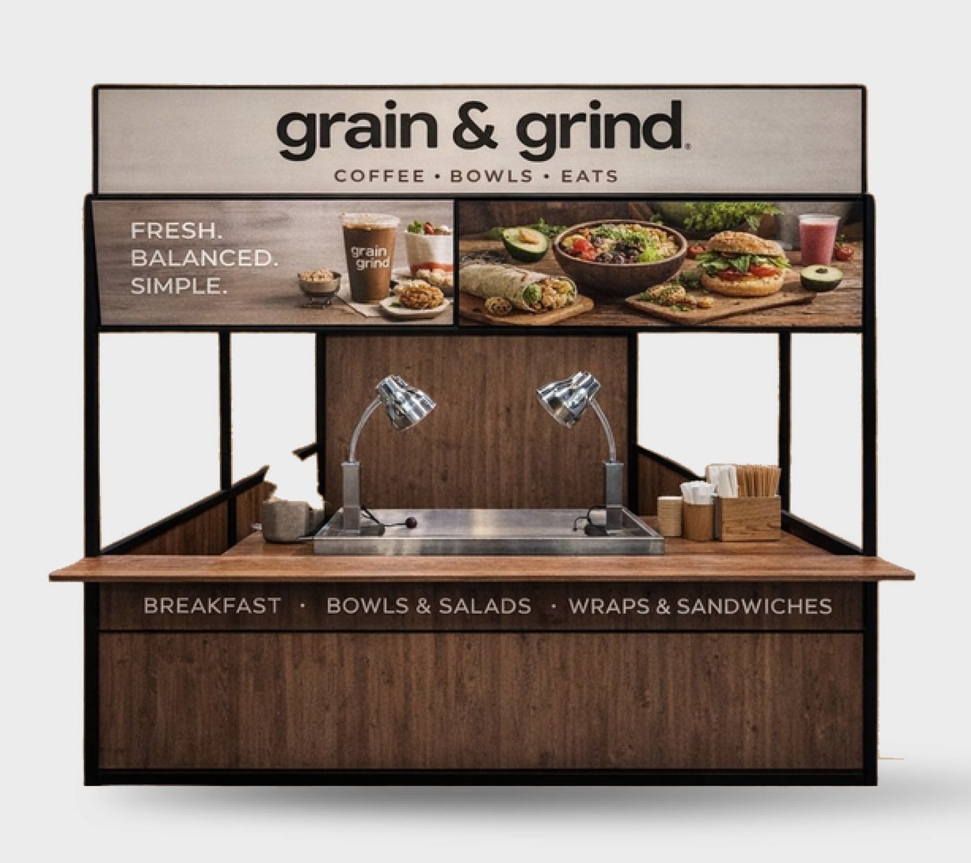 Grain & Grind pop-up kiosk